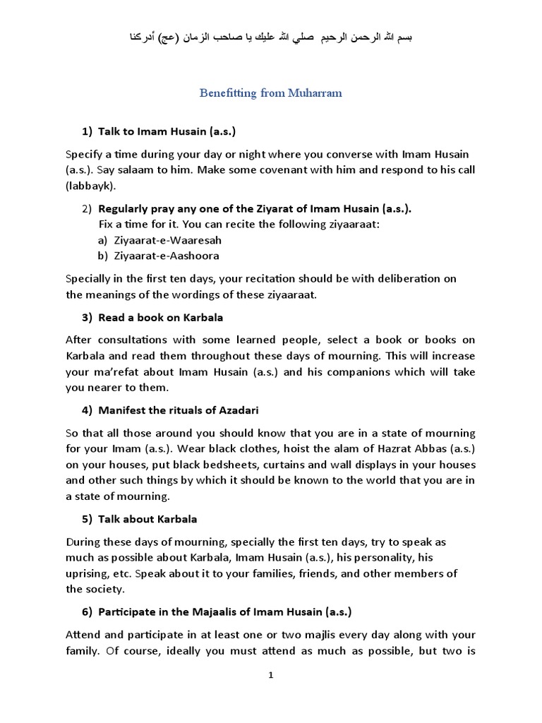 1 talk to imam husain a s benefitting from muharram pdf