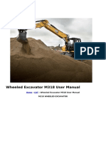 Wheeled Excavator M318 User Manual