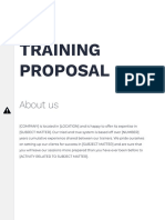 Training proposal