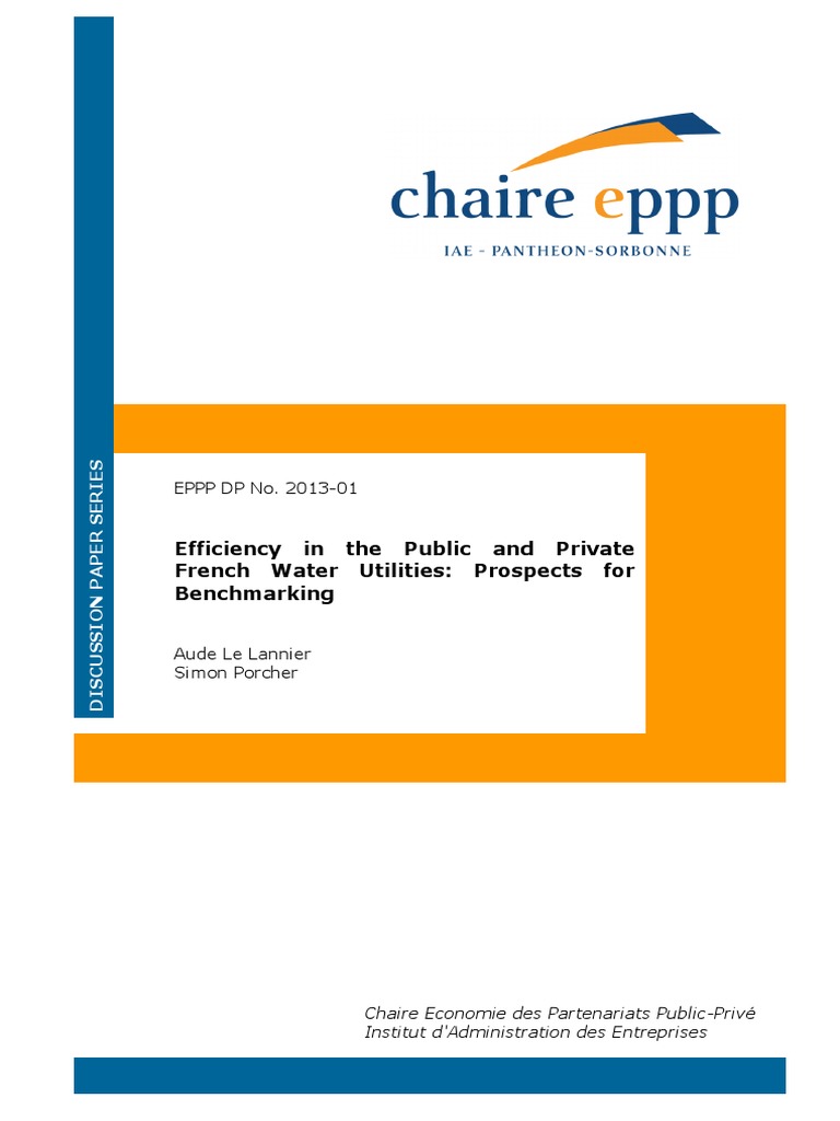 Efficiency in The Public and Private French Water Utilities Prospects