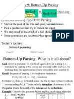 Lecture 9: Bottom-Up Parsing: Front-End Back-End