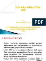 Pengelolaan Kualitas Air Ikan Air Tawar