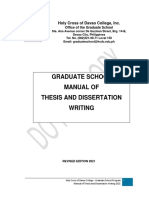 HCDC Graduate School Manual of Thesis and Dissertation 2021