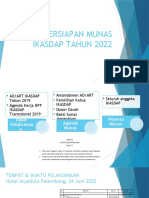 Persiapan Munas Ikasdap Tahun 2022 DPP & DPW