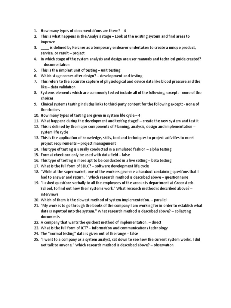 System Analysis & Testing Guide | PDF