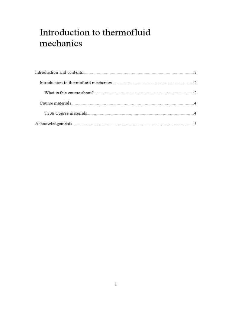 Introduction to Thermofluid Mechanics | PDF | Fluid Dynamics ...