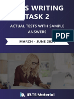IELTS Writing Actual Tests (Task 2) (March – June ) 2021 & Sample Answers