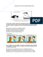 Atividade de Leitura e Interpretação de Textos em Inglês Enem