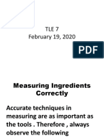 TLE 7 - Measure Ingredients Correctly