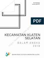 Kecamatan Klaten Selatan Dalam Angka 2019