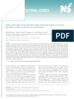Amino Acid Content of Selected Plant Algae and Insect Species A Search For Alternative Protein Sources For Use in Pet Foods