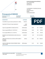 Presupuesto tubería HDPE hospital Oxapampa