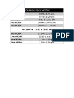 Horario 2do Semestre