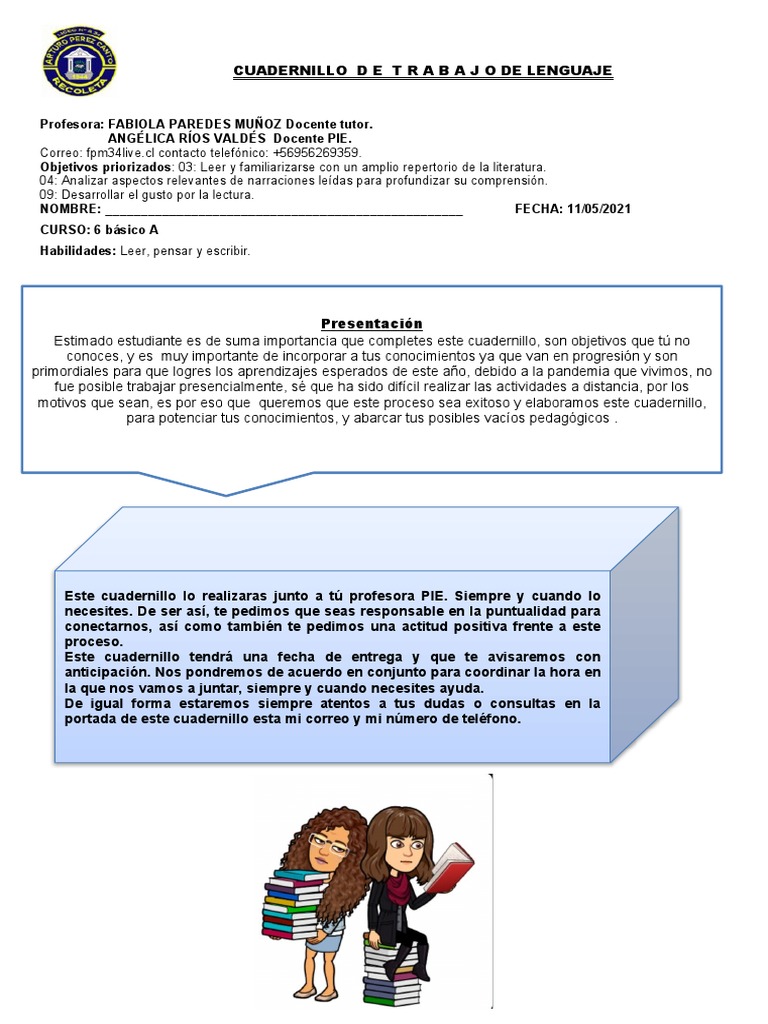 Actividades de Lenguaje para 6° Básico | PDF | Hormiga