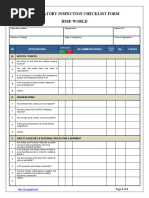 Laboratory Inspection Checklist Form Hsse World: SN Observations Recommendation (S) By: Status