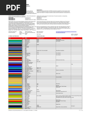 スズキ四輪車 BODY COLOR GUIDE Suzuki Farbcode | PDF