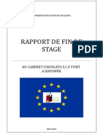 Bouvier 2014 Rapport de Stage Cabinet D'avocat