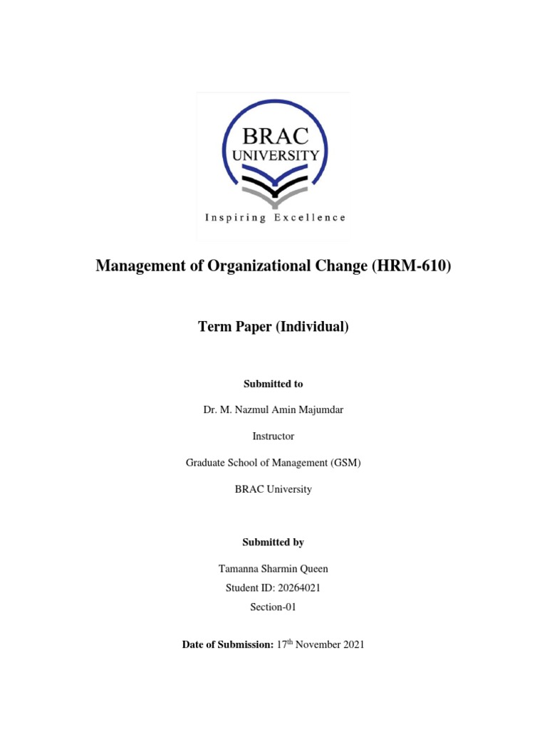 Challenges in Organizational Change Management | PDF | Leadership ...