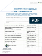 Convocatoria Centro de Idiomas 2022 2023