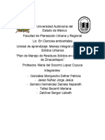 Propuesta de Plan de Manejo Integral de Residuos Sólidos Zinacantepec