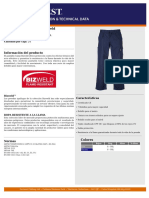 Ficha Tecnica BZ31 - Pantalón Cargo Bizweld