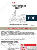 Owner's Manual: Scoopy I