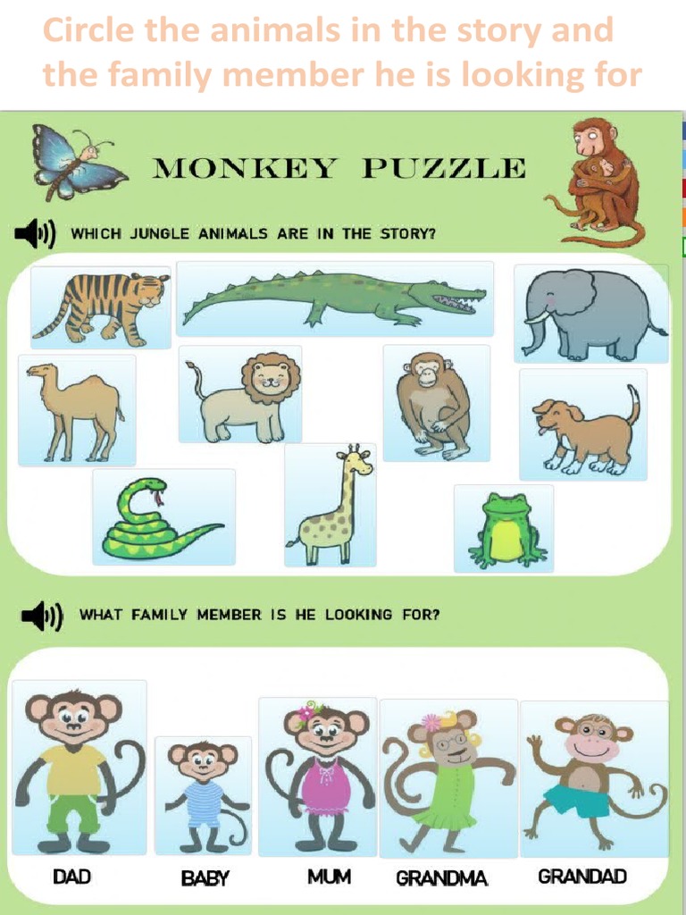 Monkey Puzzle Worksheets PDF