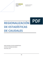 Regionalización Estadística de Caudales DINAGUA
