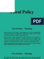 Fiscal Policy Goals and Tools