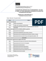 Agenda - Reuniones Participativas Proyecto de Ley Que Modifica Ley 28832 - 17 y 18 de Agosto