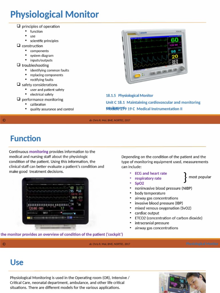 CM Physiological Monitor PP PDF Monitoring (Medicine) Medicine