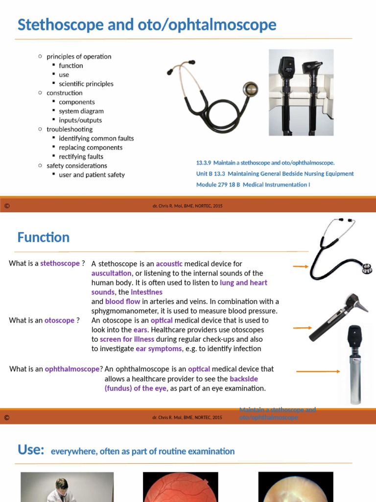MI-I Stethoscope and Oto-Ophtalmoscope PP | PDF | Equipment | Health ...