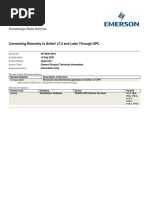 Knowledge Base Articles: Connecting Remotely To Deltav V7.2 and Later Through Opc