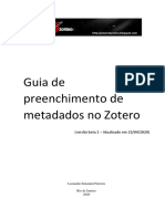 Guia de preenchimento de metadados no Zotero