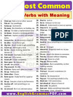 Most Common Phrasal Verbs List With Meaning PDF