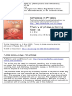 Advances in Physics: To Cite This Article: A. J. Bray (2002) : Theory of Phase-Ordering Kinetics