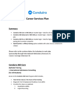 Career Services Plan Summary