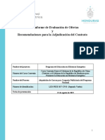 Evaluación y Recomendación de Adjudicación Gorras Campaña PEEEE