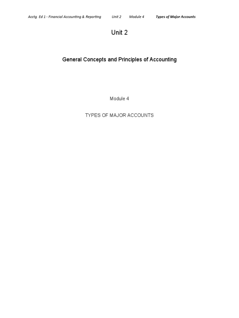Acctg. Ed 1 - Unit2 Module 4 | PDF | Debits And Credits | Expense