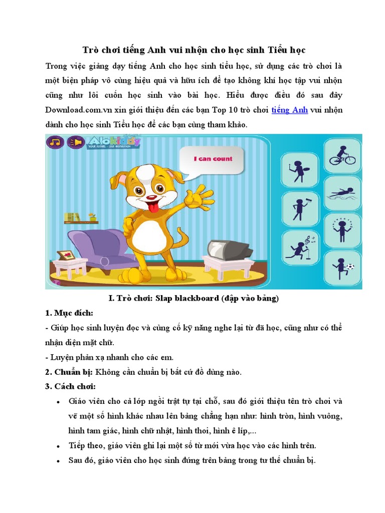 Tro Choi Tieng Anh Vui Nhon Cho Hoc Sinh Tieu Hoc PDF