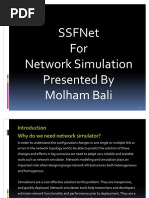 ssfnet simulator