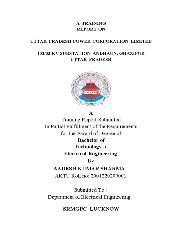 UPPCL 132/33 KV Substation Training Report | PDF | Electrical ...