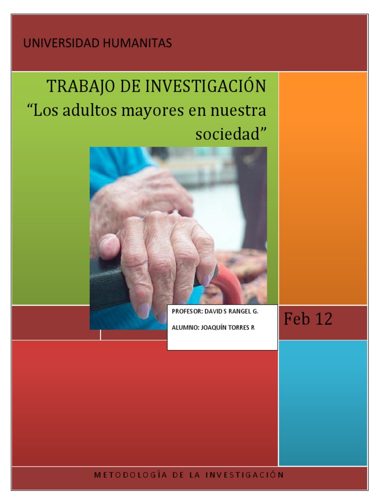 Adultos Mayores: Envejecimiento y Calidad de Vida | PDF | Vejez | Adultos