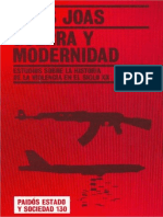Guerra y Modernidad. Estudios s - Hans Joas