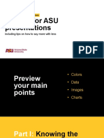 A Guide For ASU Presentations: Including Tips On How To Say More With Less