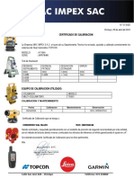 452 - Certificado de Calibracion Nivel TOPCON at-B4A CONSORCIO VIAL SUAZO
