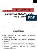 Chapter Seven: Managing Growth and Transition