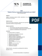 Ficha Técnica - Taller Mejores Prácticas Comerciales de Exportación