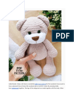 Easy Plush Big Bear Amigurumi PDF Crochet Pattern