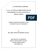 Study of Novel Schiff Base Ligand